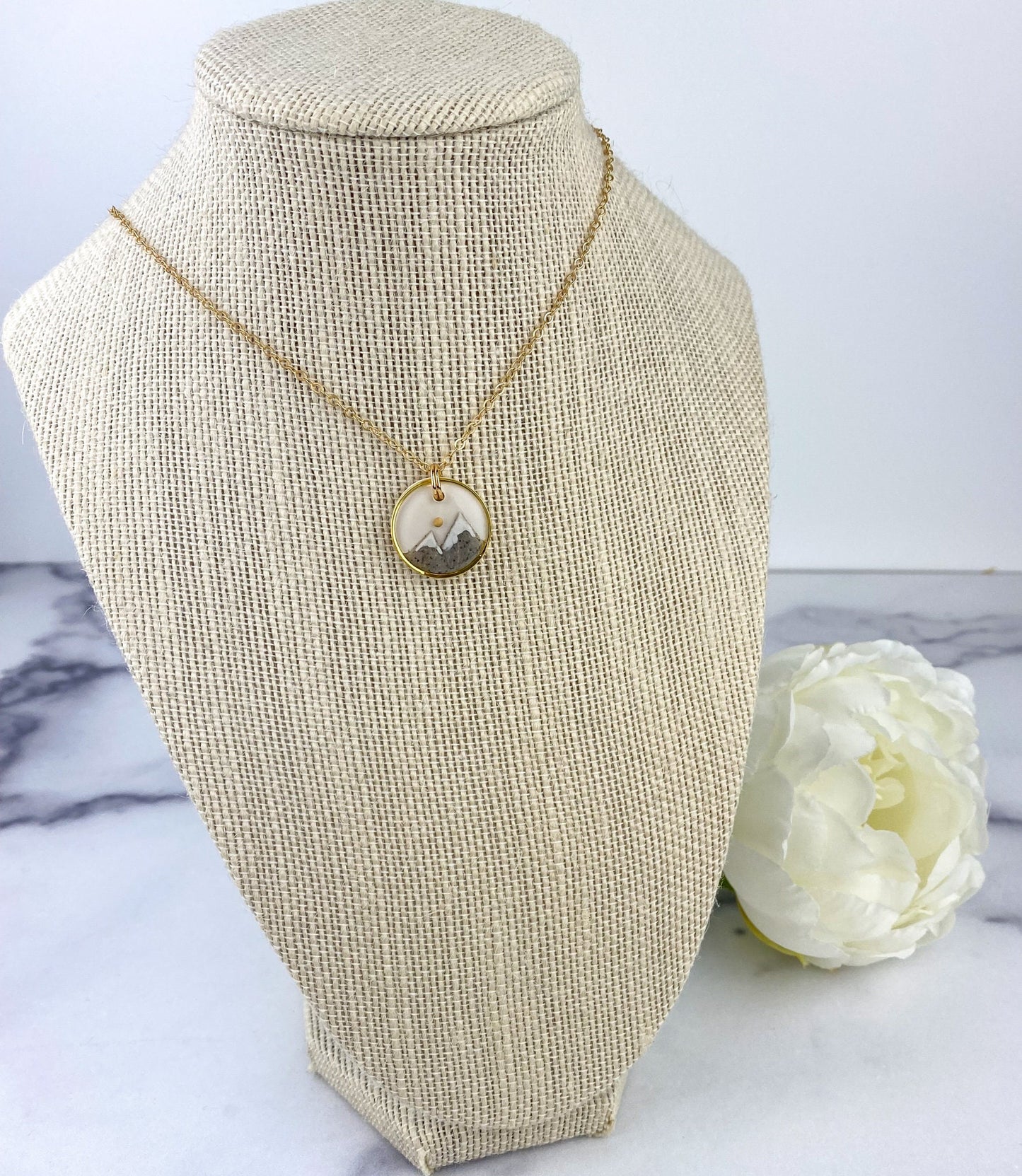 Mountain Mover Necklace | Mustard Seed Necklace | Matthew 17:20 | Christian Necklace | Uplifting gift | Faith Jewelry | Clay Necklace