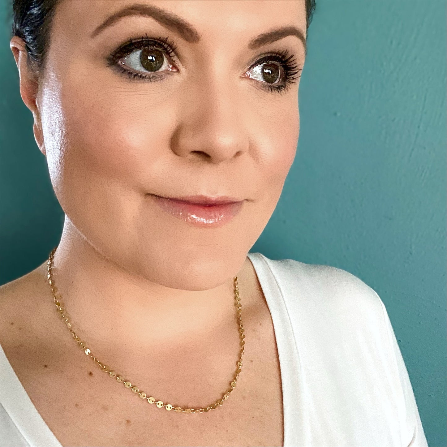 Silver Layering Necklace | Paperclip Chain | Dainty Chain | Nickel-Free Silver-Plated Brass Chain | Trendy Necklace | Antique Silver