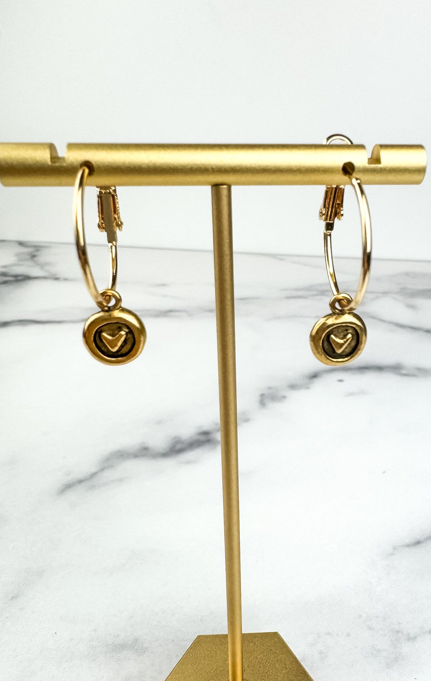 Small Heart Hoop Earring | Valentine Lightweight Earring | Galentines Heart | Nickel Free Polymer Clay | Light Shine Jewelry