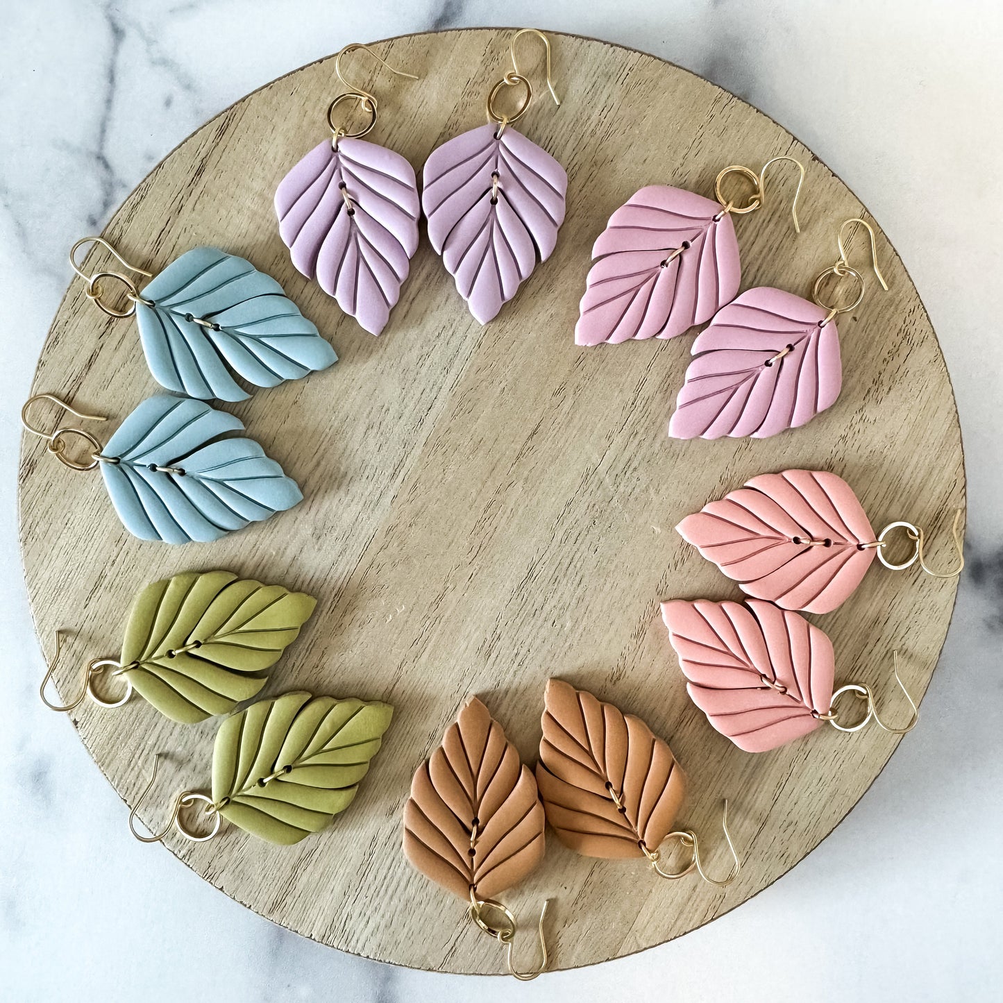 Spring/ Summer Eva Dangle | Lightweight Clay Statement Earring | Multicolor Feather Drop | Nickel Free Polymer Clay | Light Shine Jewelry