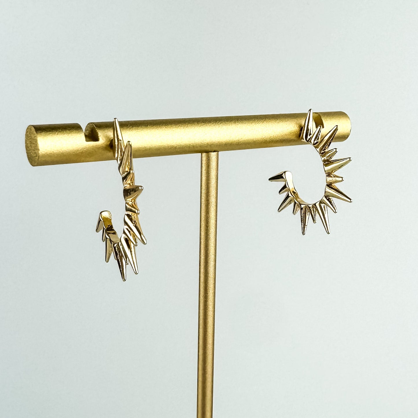 Fun Gold Starburst Stud Earring, Nickel-Free Gold Plated Brass | Lightweight Gold Sun Post Earring