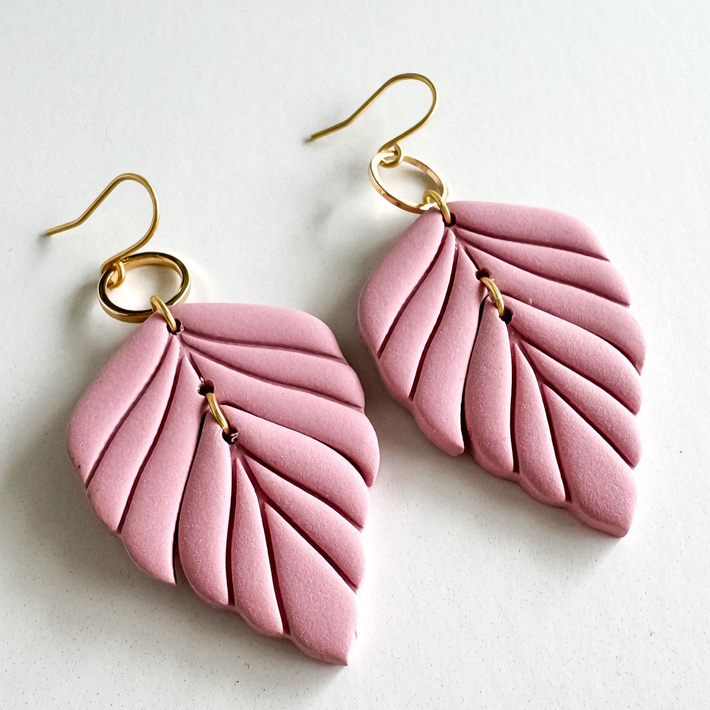 Spring/ Summer Eva Dangle | Lightweight Clay Statement Earring | Multicolor Feather Drop | Nickel Free Polymer Clay | Light Shine Jewelry