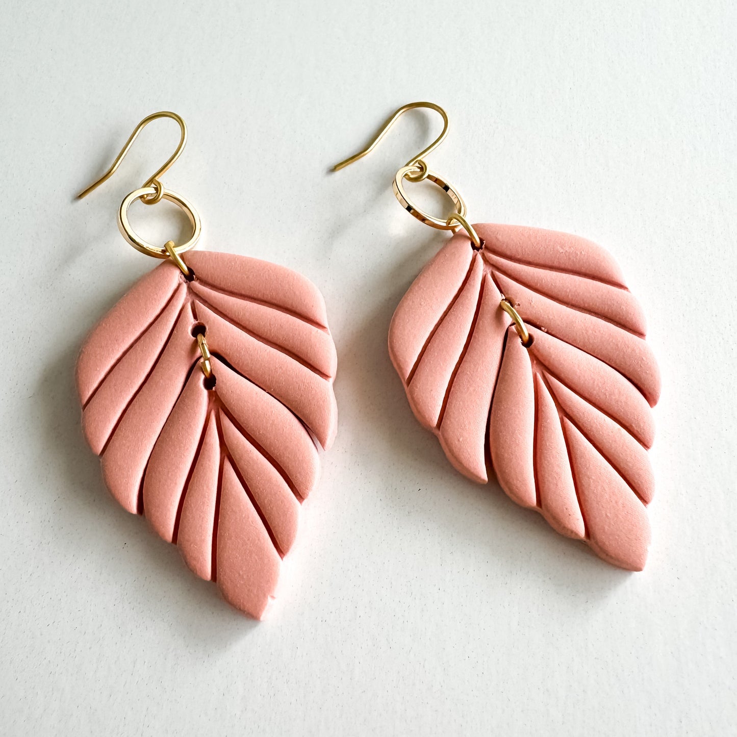 Spring/ Summer Eva Dangle | Lightweight Clay Statement Earring | Multicolor Feather Drop | Nickel Free Polymer Clay | Light Shine Jewelry