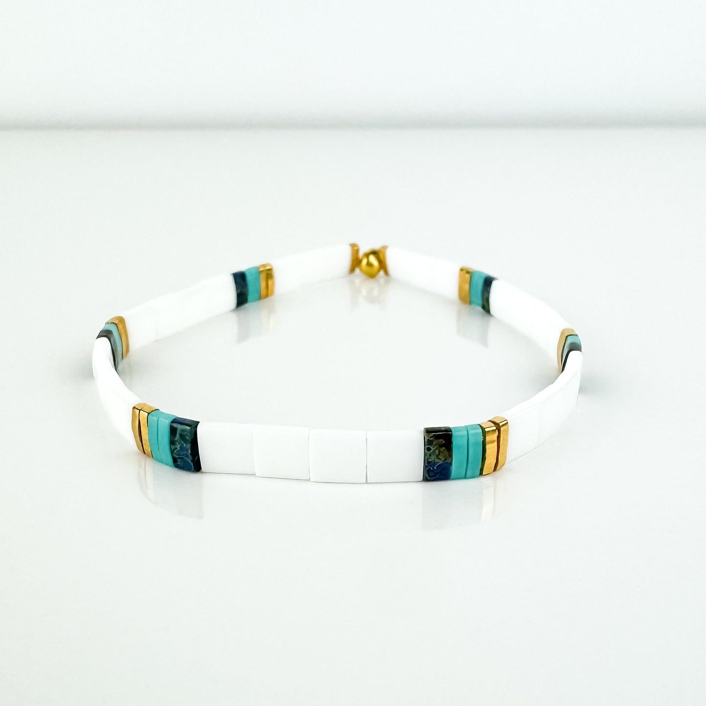 WALK ON WATER | Tila Bead Stretch Bracelet | Colorful Bead Bracelet for women | Bracelet Stack | Light Shine Jewelry | Layering Bracelet