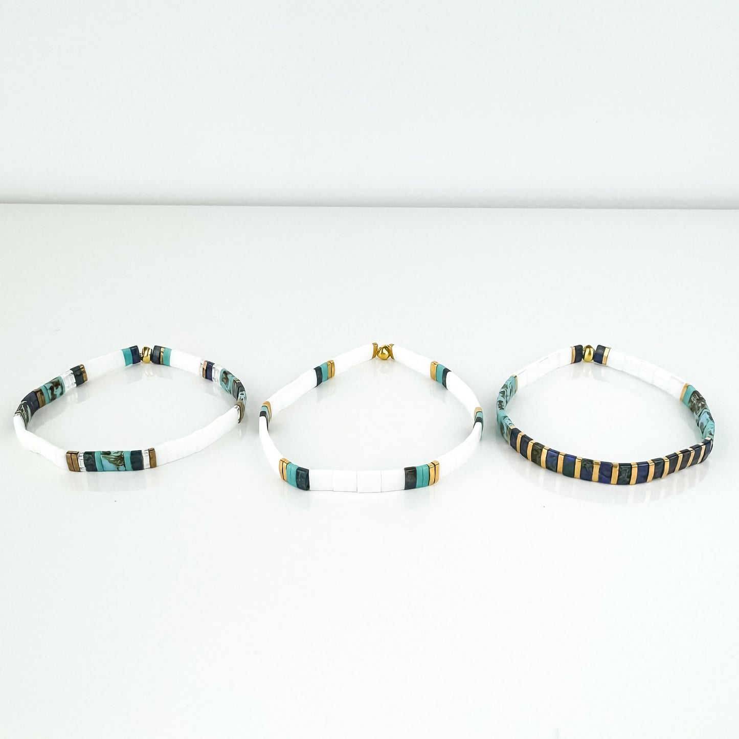 WALK ON WATER | Tila Bead Stretch Bracelet | Colorful Bead Bracelet for women | Bracelet Stack | Light Shine Jewelry | Layering Bracelet