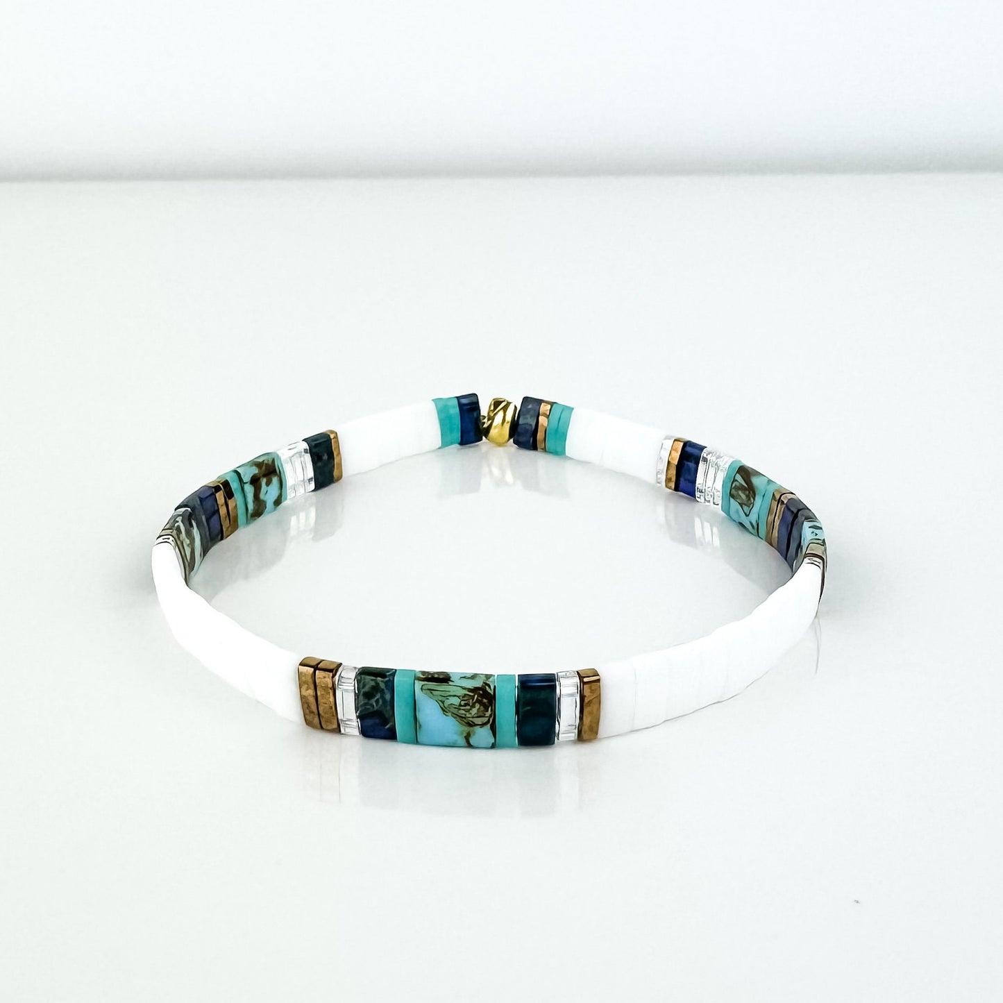 WALK ON WATER | Tila Bead Stretch Bracelet | Colorful Bead Bracelet for women | Bracelet Stack | Light Shine Jewelry | Layering Bracelet