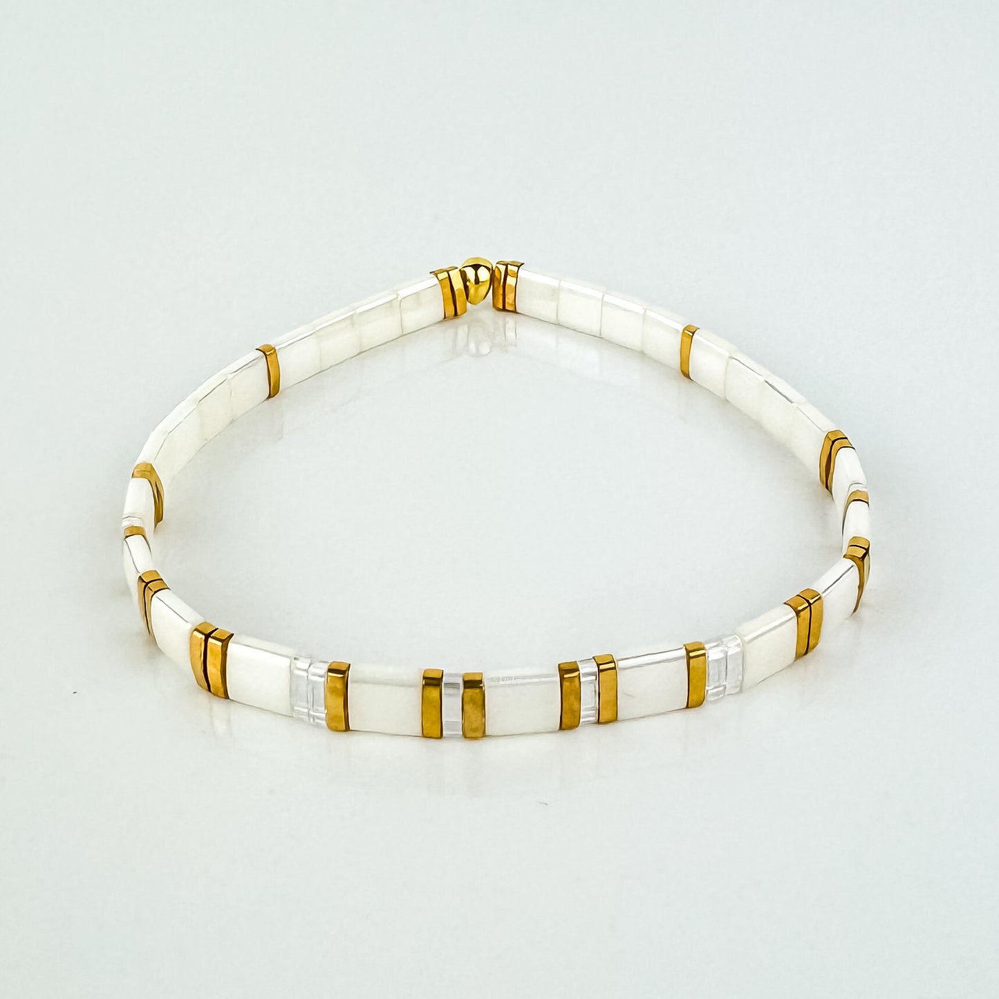 MORE THAN GOLD | Tila Bead Stretch Bracelet | Colorful Bead Bracelet for women | Bracelet Stack | Light Shine Jewelry | Layering Bracelet