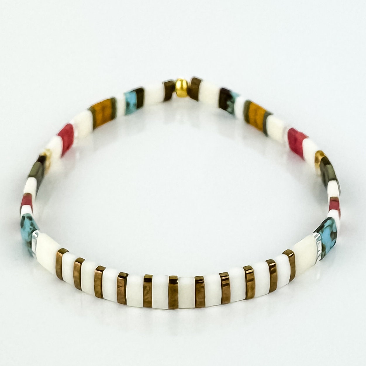 GARDEN | Tila Bead Stretch Bracelet | Colorful Bead Bracelet for women | Bracelet Stack | Light Shine Jewelry | Layering Bracelet