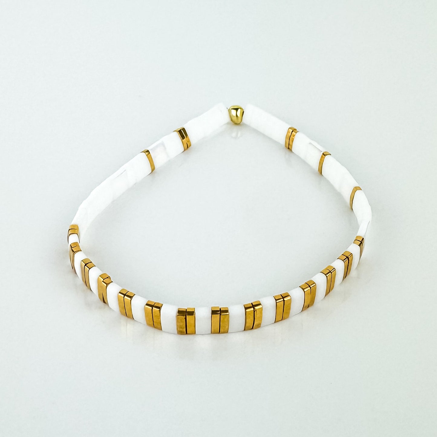 MORE THAN GOLD | Tila Bead Stretch Bracelet | Colorful Bead Bracelet for women | Bracelet Stack | Light Shine Jewelry | Layering Bracelet