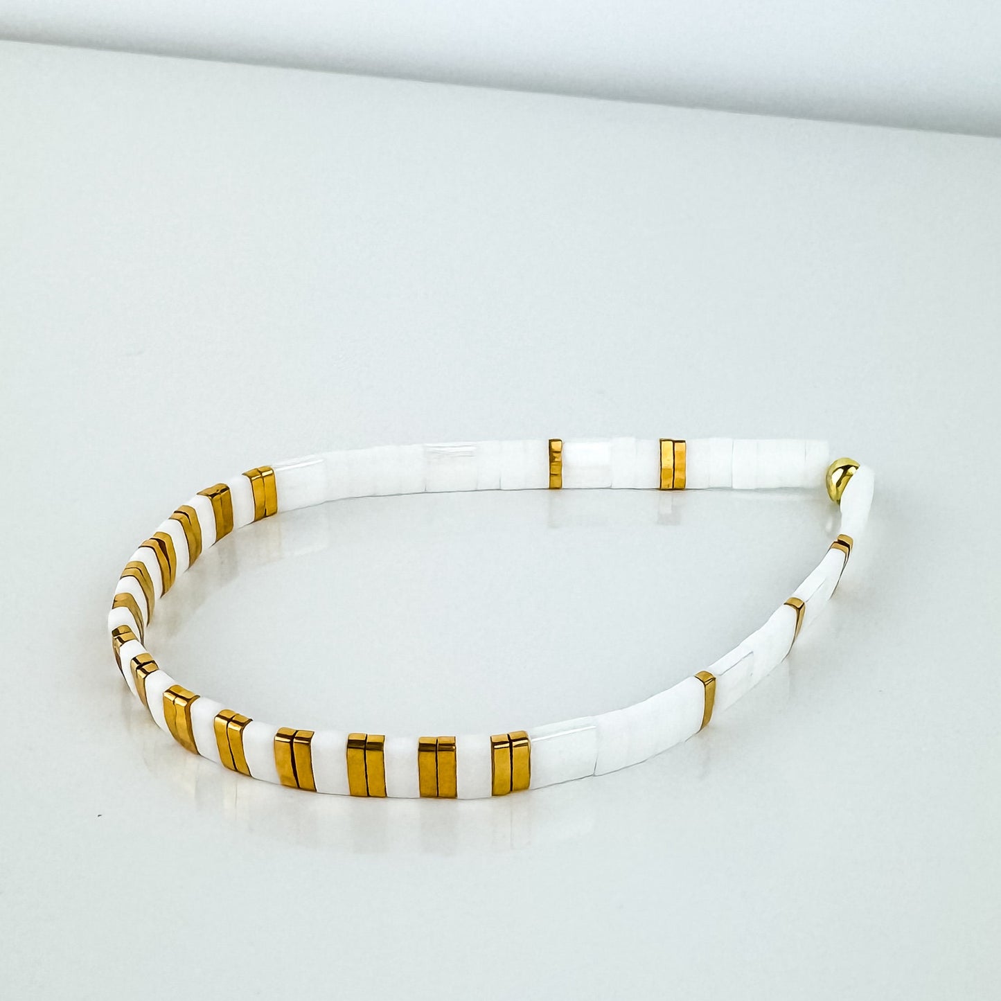 MORE THAN GOLD | Tila Bead Stretch Bracelet | Colorful Bead Bracelet for women | Bracelet Stack | Light Shine Jewelry | Layering Bracelet