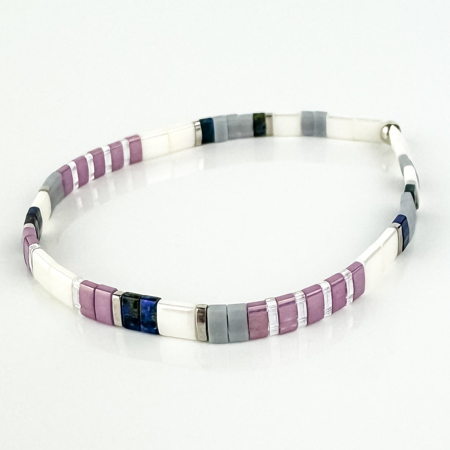 VINE | Tila Bead Stretch Bracelet | Colorful Bead Bracelet for women | Bracelet Stack | Light Shine Jewelry | Layering Bracelet