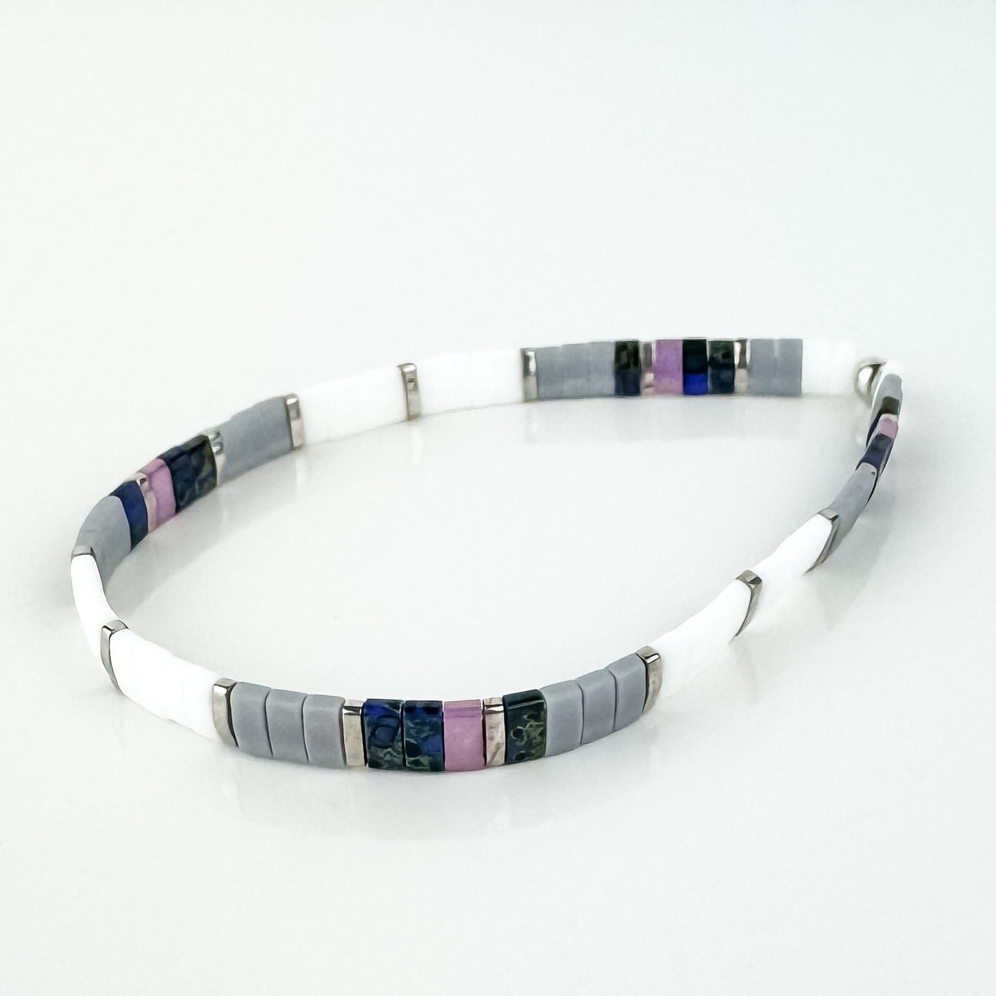 VINE | Tila Bead Stretch Bracelet | Colorful Bead Bracelet for women | Bracelet Stack | Light Shine Jewelry | Layering Bracelet