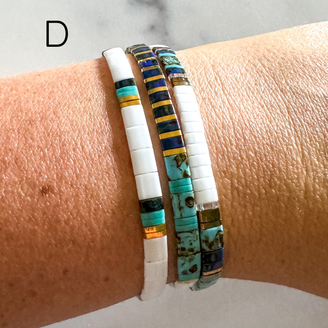STACK of 3 DISCOUNT | Walk on Water Combos | Tila Bead Stretch Bracelet | Colorful Bead Bracelet | Bracelet Stack | Layering Bracelet