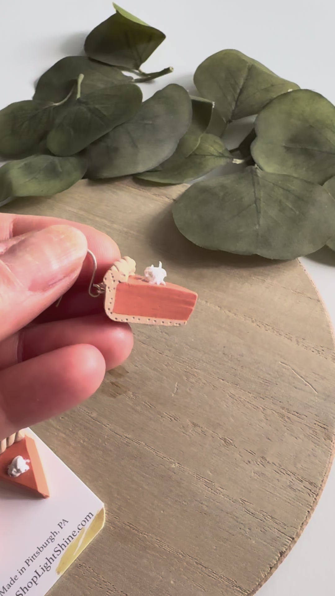 Pumpkin Pie Clay Earring