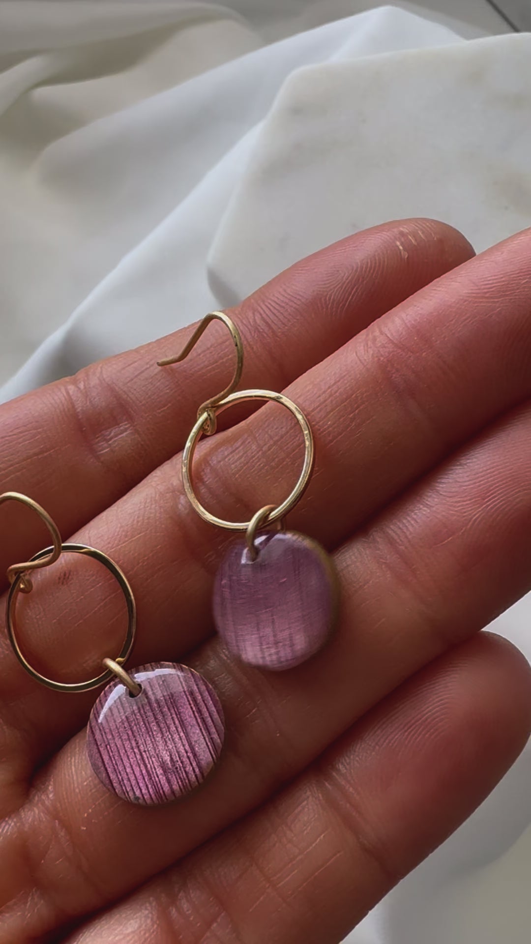 Vibrant Pink Clay Statement Earrings
