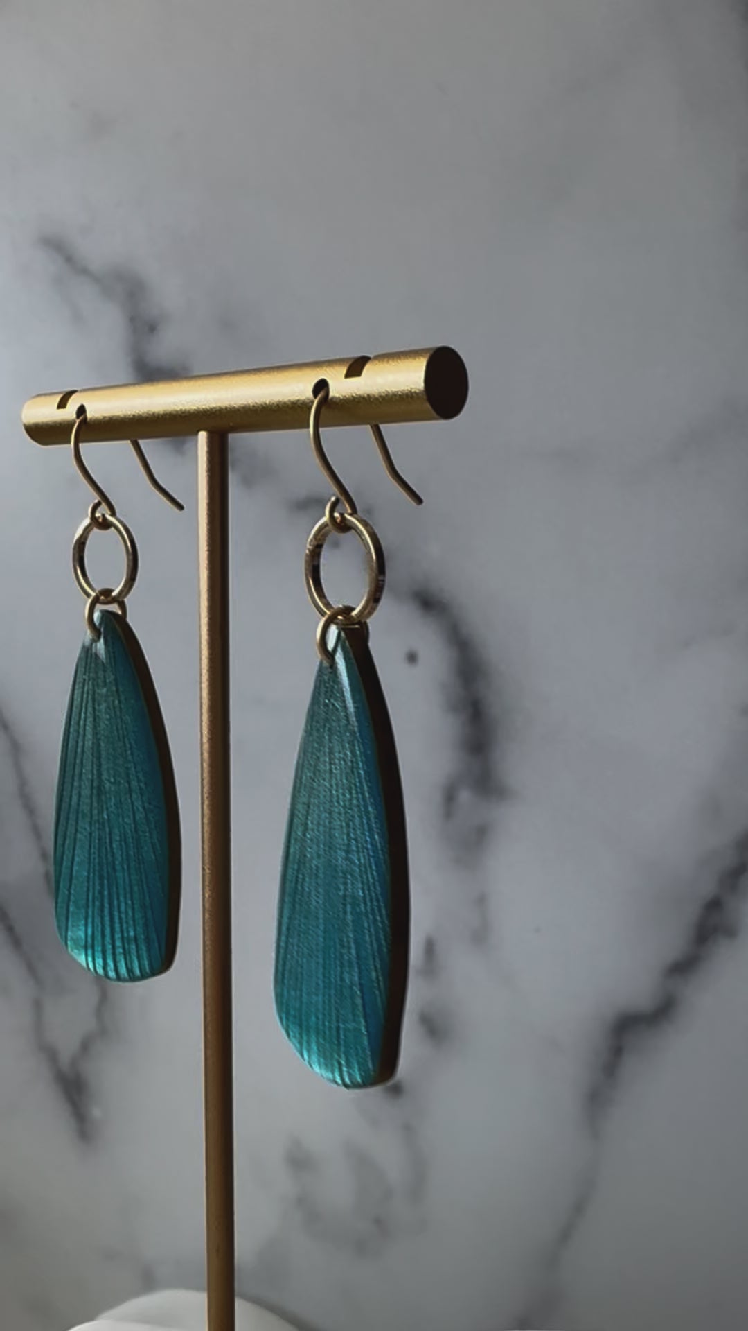 Vibrant Blue- Teal  Clay Statement Post Earrings