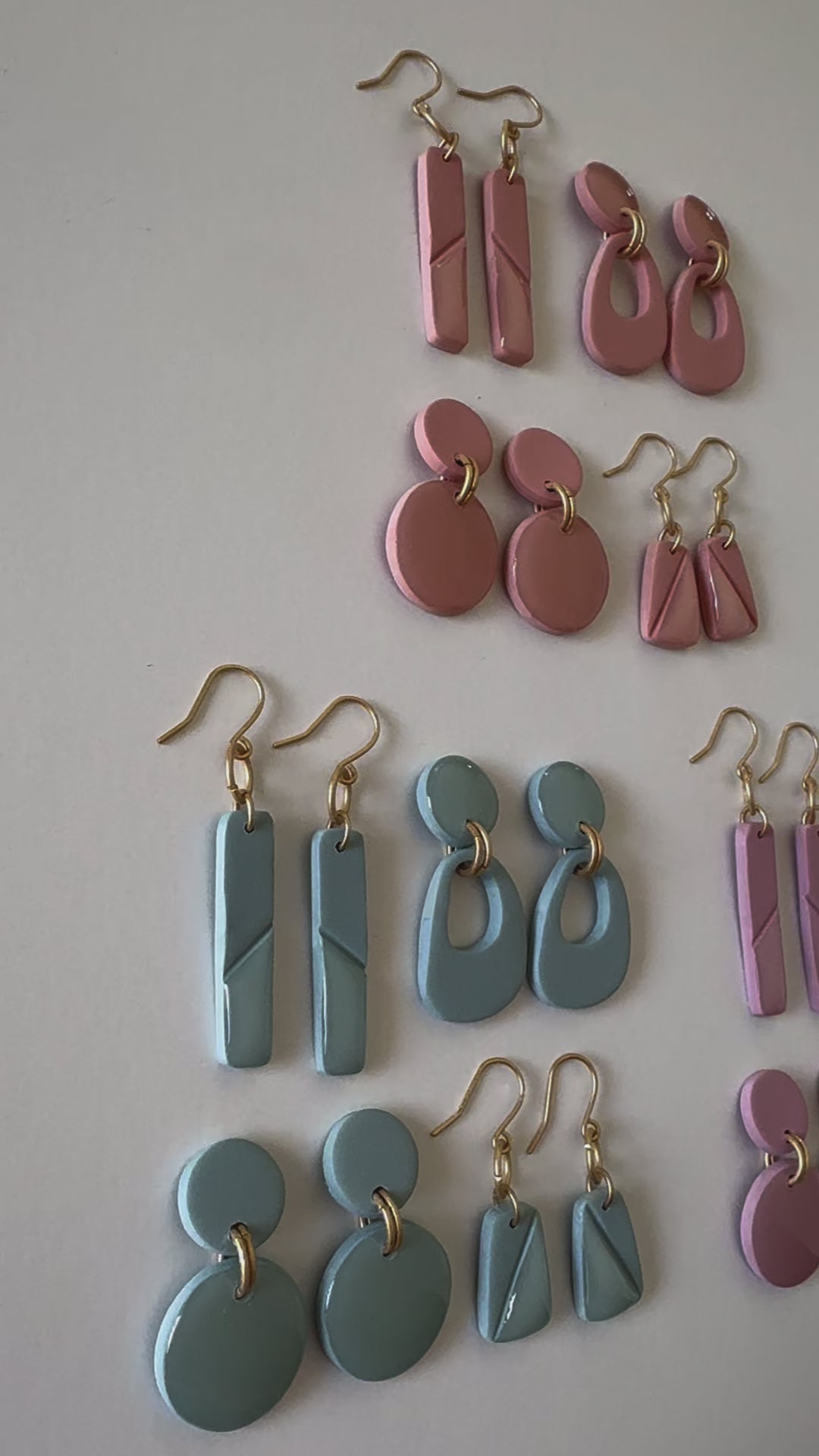 Spring Sorbet Collection -Soft Peach Clay and Resin Earrings
