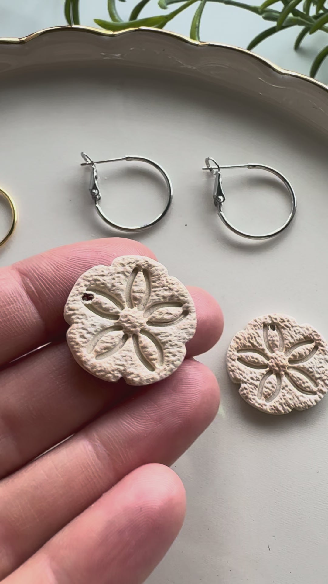 Seashell or Sand Dollar Interchangeable Earring Charm