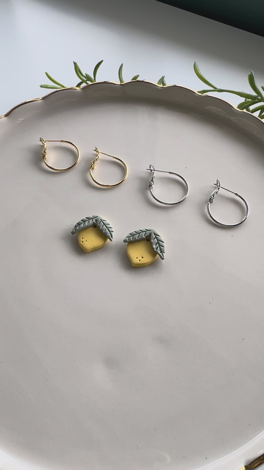Clay Lemon Interchangeable Earring Charm