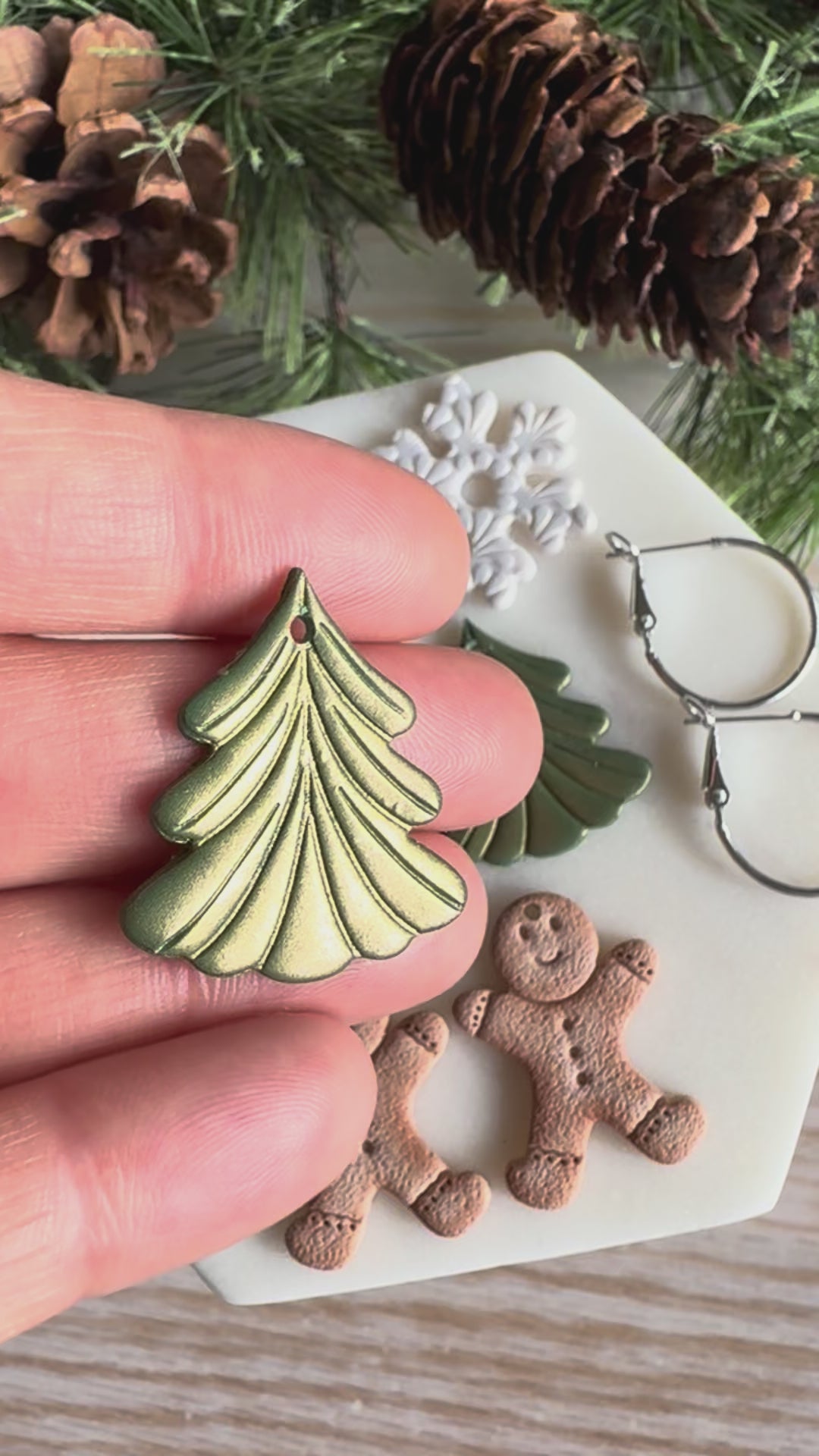 Interchangeable 3-in-1 Christmas Hoop Earring