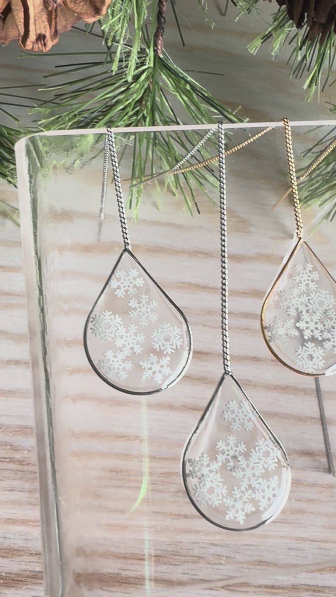 Delicate Snowflake Ear Threader Earrings
