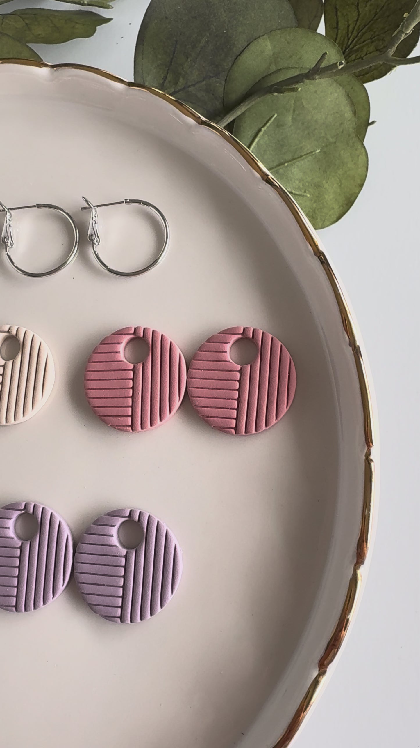 Sienna Clay Earring - Interchangeable Hoop  Earring