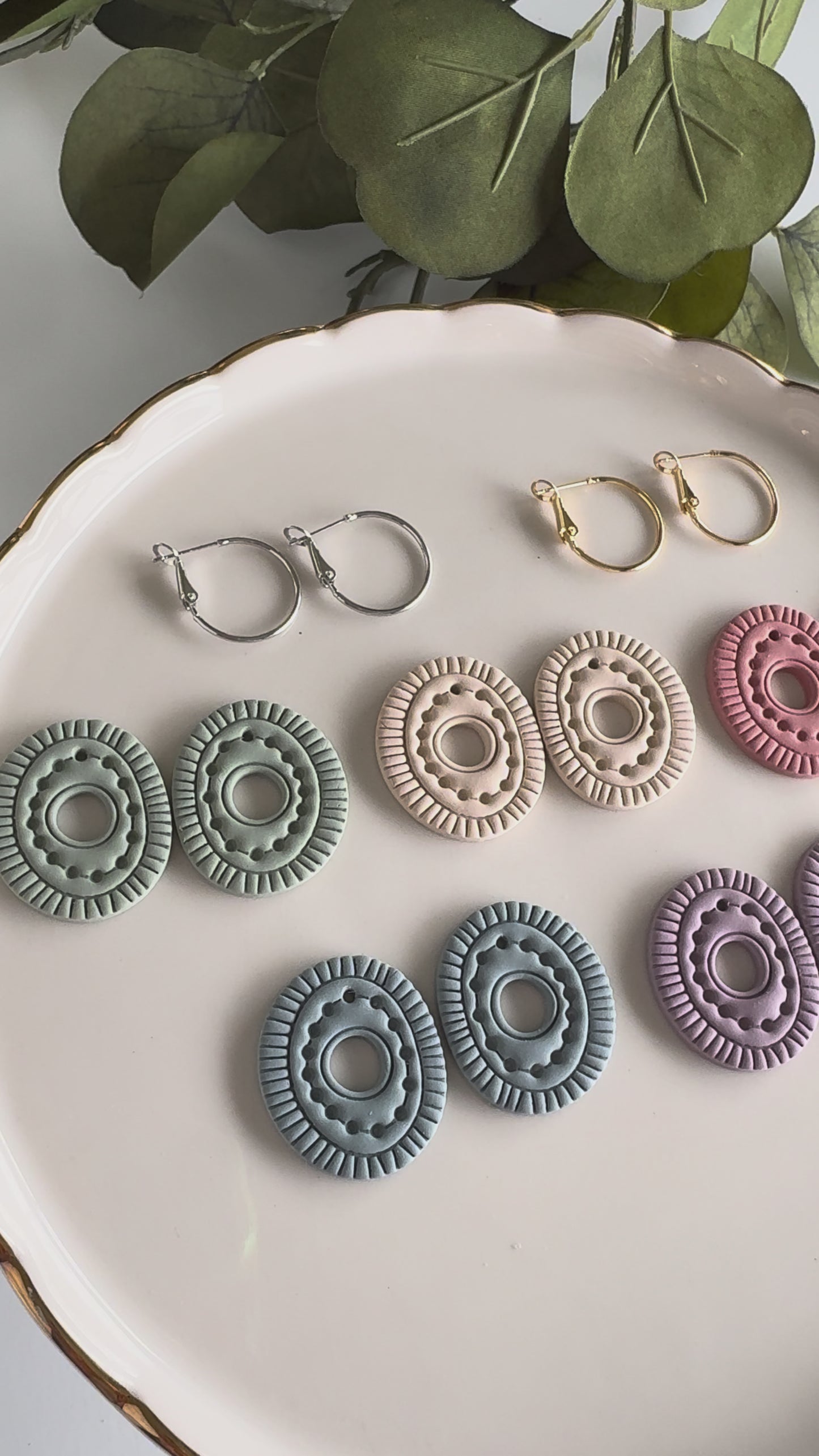 Callie Clay Earring - Interchangeable Hoop  Earring